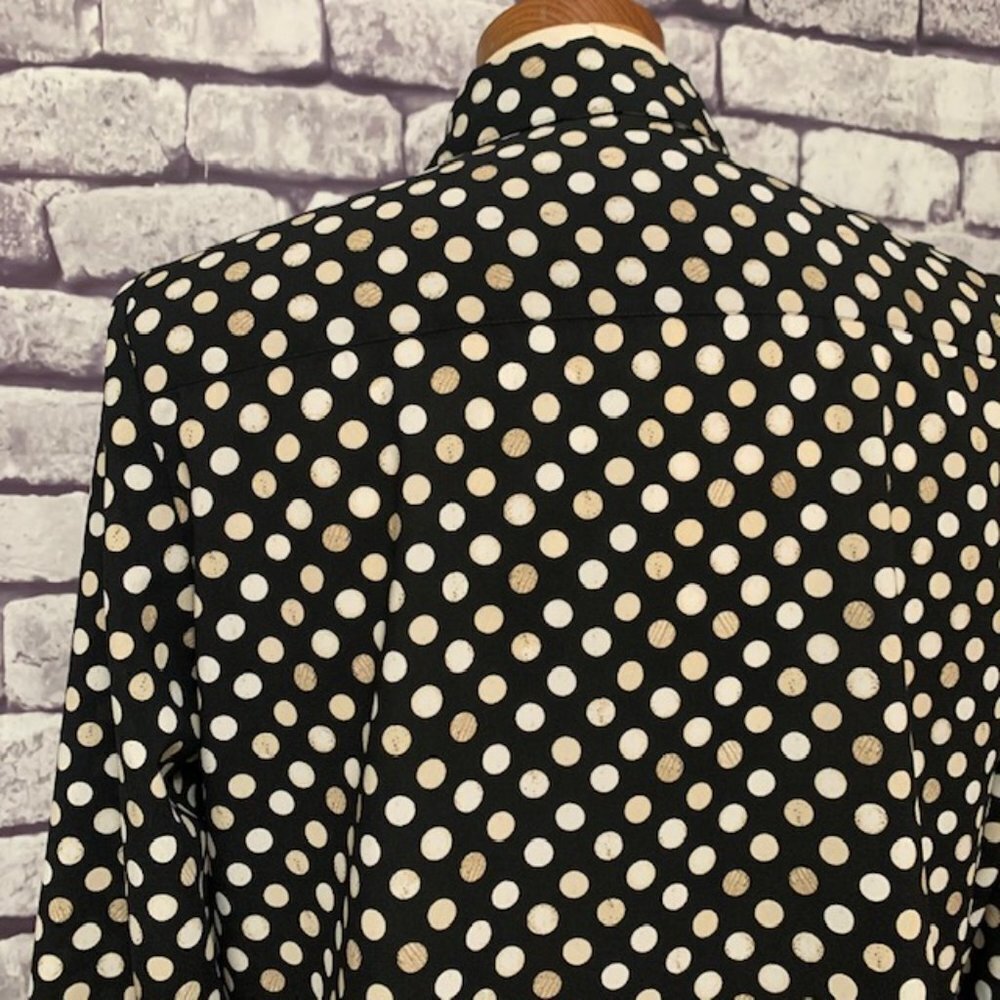 Coldwater Creek Polka Dot Blouse Size M - Picture 8 of 11
